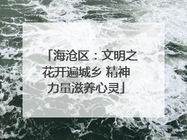海沧区：文明之花开遍城乡 精神力量滋养心灵