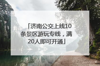济南公交上线10条景区游玩专线，满20人即可开通