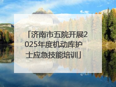 济南市五院开展2025年度机动库护士应急技能培训