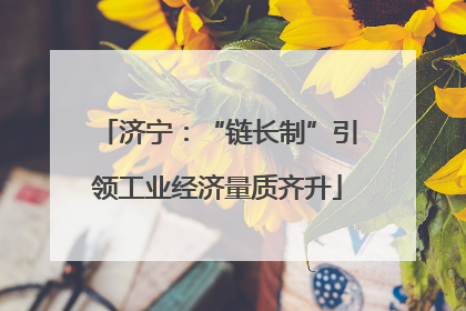 济宁：“链长制”引领工业经济量质齐升