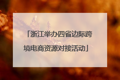 浙江举办四省边际跨境电商资源对接活动