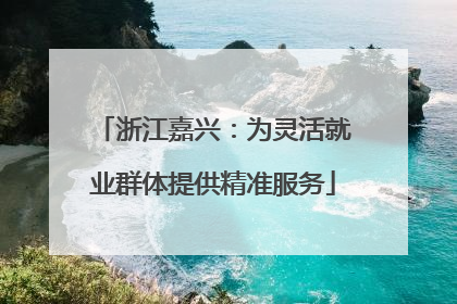 浙江嘉兴：为灵活就业群体提供精准服务