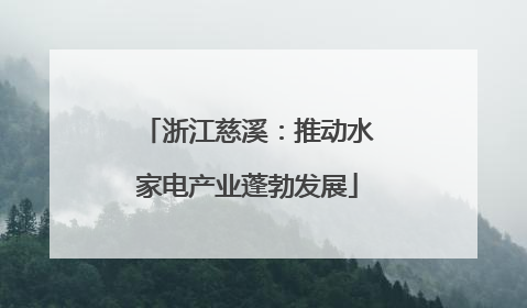 浙江慈溪：推动水家电产业蓬勃发展