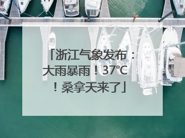 浙江气象发布：大雨暴雨！37℃！桑拿天来了