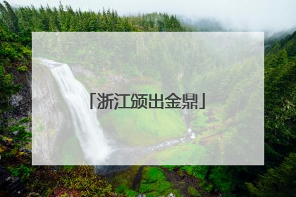 浙江颁出金鼎