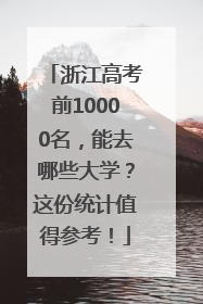 浙江高考前10000名，能去哪些大学？这份统计值得参考！