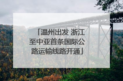 温州出发 浙江至中亚首条国际公路运输线路开通