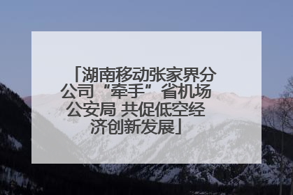 湖南移动张家界分公司“牵手”省机场公安局 共促低空经济创新发展