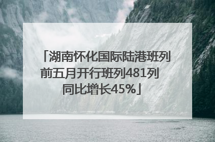 湖南怀化国际陆港班列前五月开行班列481列 同比增长45%