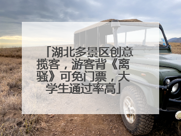 湖北多景区创意揽客，游客背《离骚》可免门票，大学生通过率高