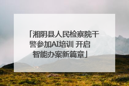 湘阴县人民检察院干警参加AI培训 开启智能办案新篇章