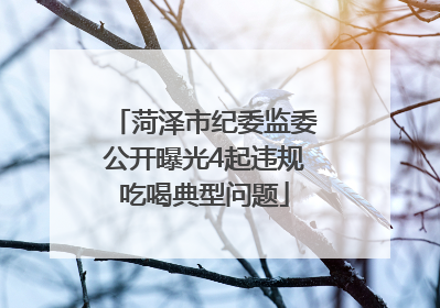 菏泽市纪委监委公开曝光4起违规吃喝典型问题