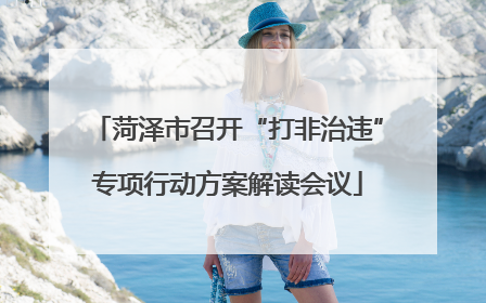 菏泽市召开“打非治违”专项行动方案解读会议