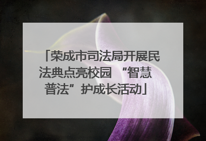 荣成市司法局开展民法典点亮校园 “智慧普法”护成长活动