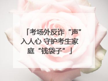 考场外反诈“声”入人心 守护考生家庭“钱袋子”