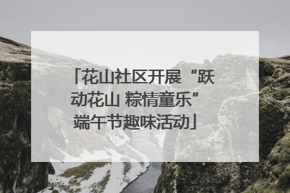 花山社区开展“跃动花山 粽情童乐”端午节趣味活动