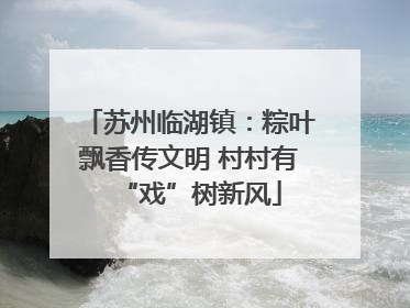 苏州临湖镇：粽叶飘香传文明 村村有“戏”树新风