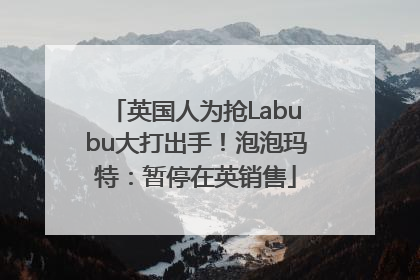 英国人为抢Labubu大打出手！泡泡玛特：暂停在英销售
