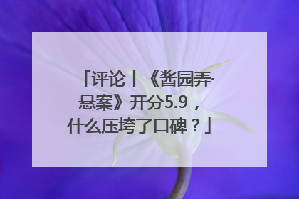 评论丨《酱园弄·悬案》开分5.9，什么压垮了口碑？