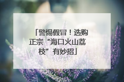 警惕假冒！选购正宗“海口火山荔枝”有妙招
