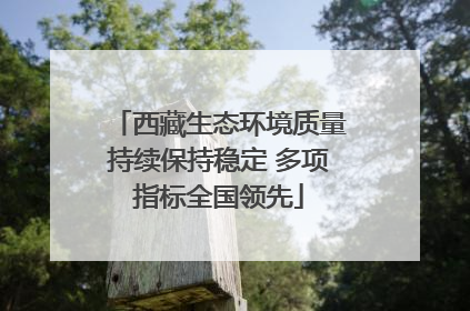 西藏生态环境质量持续保持稳定 多项指标全国领先