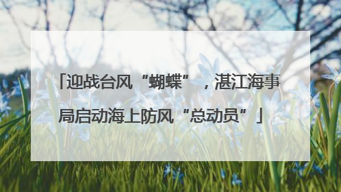 迎战台风“蝴蝶”，湛江海事局启动海上防风“总动员”