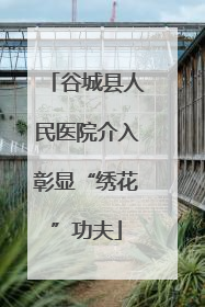 谷城县人民医院介入彰显“绣花”功夫