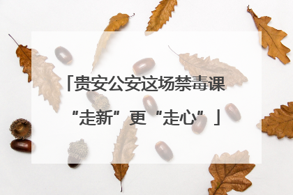 贵安公安这场禁毒课“走新”更“走心”