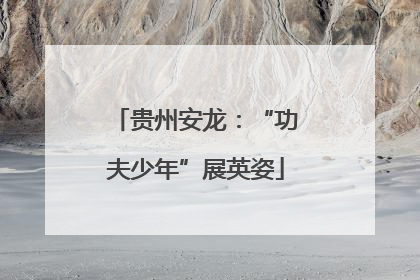 贵州安龙：“功夫少年”展英姿