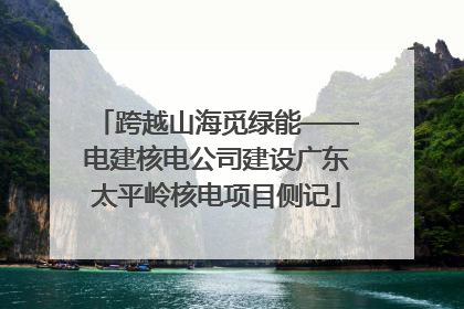 跨越山海觅绿能——电建核电公司建设广东太平岭核电项目侧记