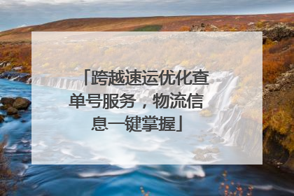 跨越速运优化查单号服务，物流信息一键掌握