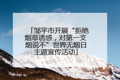 邹平市开展“拒绝烟草诱惑，对第一支烟说不”世界无烟日主题宣传活动