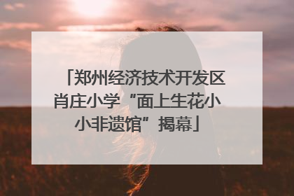 郑州经济技术开发区肖庄小学“面上生花小小非遗馆”揭幕