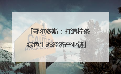 鄂尔多斯：打造柠条绿色生态经济产业链