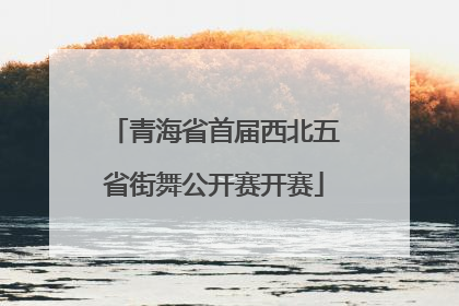 青海省首届西北五省街舞公开赛开赛