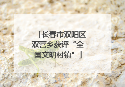 长春市双阳区双营乡获评“全国文明村镇”