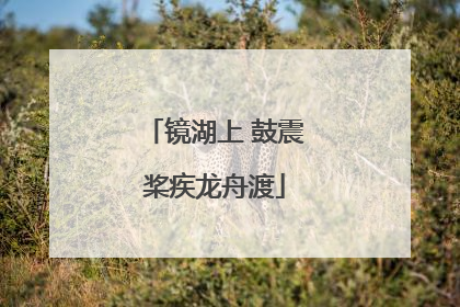 镜湖上 鼓震桨疾龙舟渡
