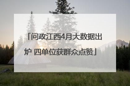 问政江西4月大数据出炉 四单位获群众点赞