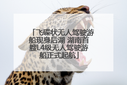 飞碟状无人驾驶游船现身后湖 湖南首艘L4级无人驾驶游船正式起航