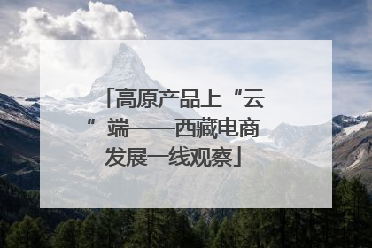 高原产品上“云”端——西藏电商发展一线观察