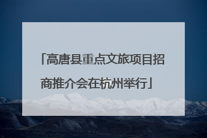 高唐县重点文旅项目招商推介会在杭州举行