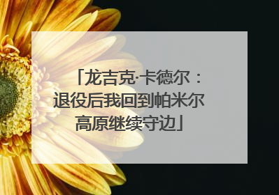 龙吉克·卡德尔：退役后我回到帕米尔高原继续守边