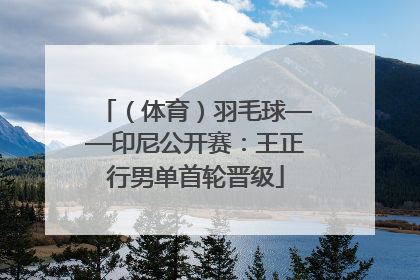 （体育）羽毛球——印尼公开赛：王正行男单首轮晋级