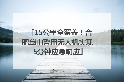 15公里全覆盖！合肥蜀山警用无人机实现5分钟应急响应