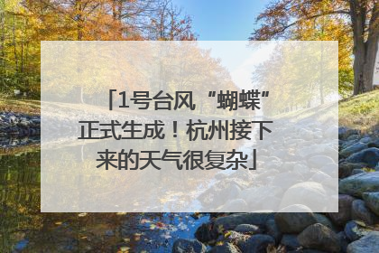 1号台风“蝴蝶”正式生成！杭州接下来的天气很复杂