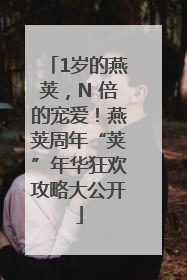1岁的燕荚，N 倍的宠爱！燕荚周年“荚”年华狂欢攻略大公开