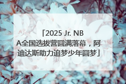 2025 Jr. NBA全国选拔营圆满落幕，阿迪达斯助力追梦少年圆梦