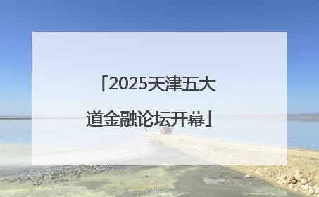 2025天津五大道金融论坛开幕