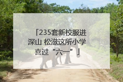 235套新校服进深山 松滋这所小学喜过“六一”