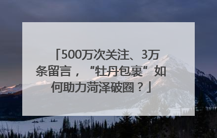 500万次关注、3万条留言，“牡丹包裹”如何助力菏泽破圈？